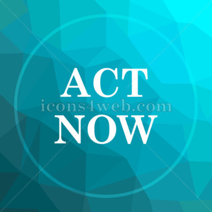 Act now low poly button. - Website icons