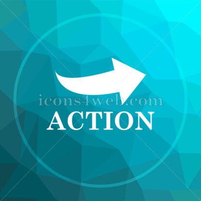 Action low poly button. - Website icons