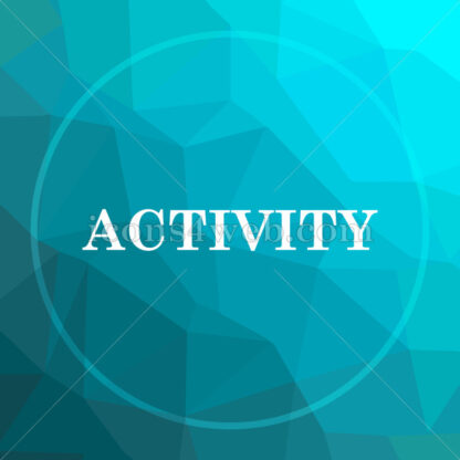 Activity low poly button. - Website icons