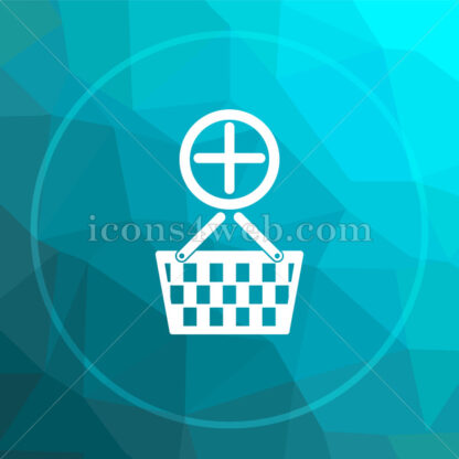 Add to basket low poly button. - Website icons