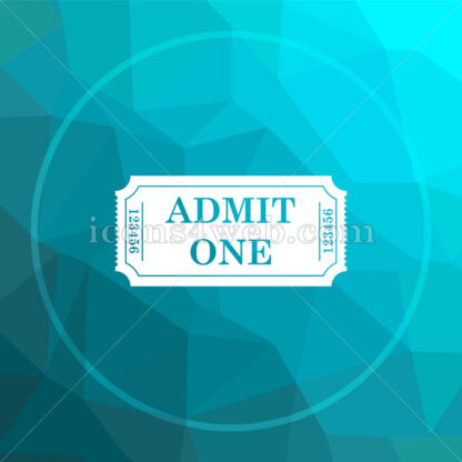 Admin one ticket low poly button. - Website icons