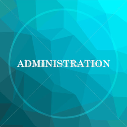 Administration low poly button. - Website icons
