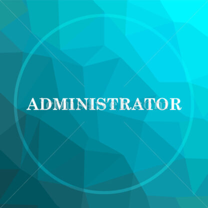 Administrator low poly button. - Website icons