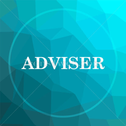 Adviser low poly button. - Website icons