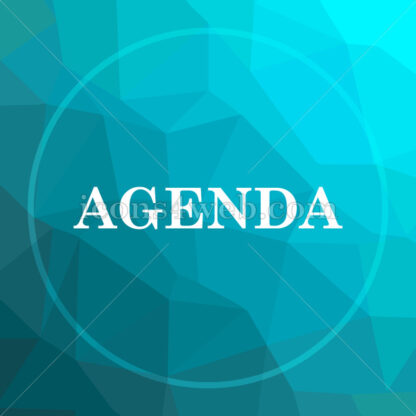 Agenda low poly button. - Website icons