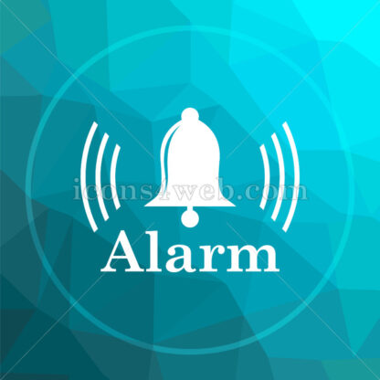 Alarm low poly button. - Website icons