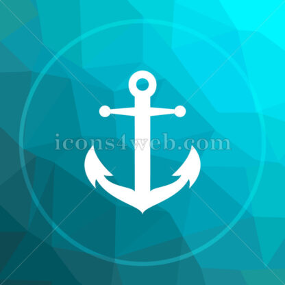 Anchor low poly button. - Website icons