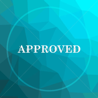 Approved low poly button. - Website icons
