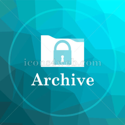 Archive low poly button. - Website icons
