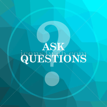 Ask questions low poly button. - Website icons