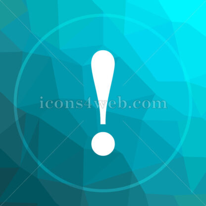 Attention low poly button. - Website icons