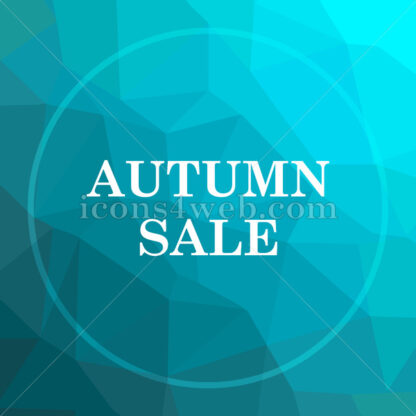 Autumn sale low poly button. - Website icons