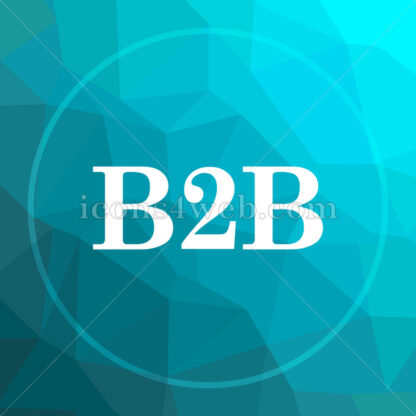 B2B low poly button. - Website icons