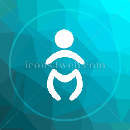 Baby low poly button. - Website icons