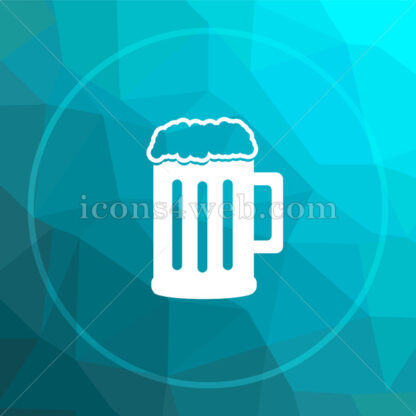 Beer low poly button. - Website icons