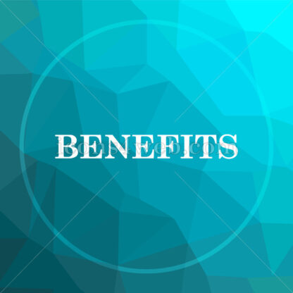 Benefits low poly button. - Website icons