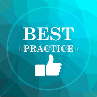 Best practice low poly button. - Website icons