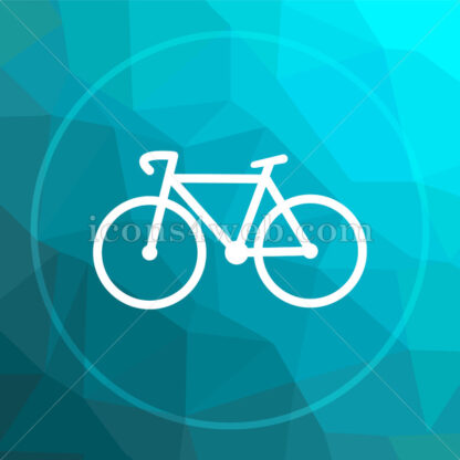 Bicycle low poly button. - Website icons