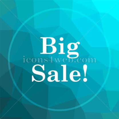 Big sale low poly button. - Website icons