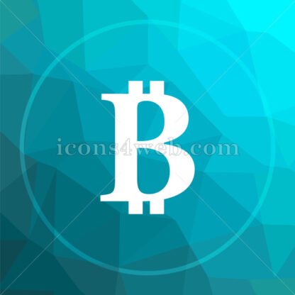 Bitcoin low poly button. - Website icons
