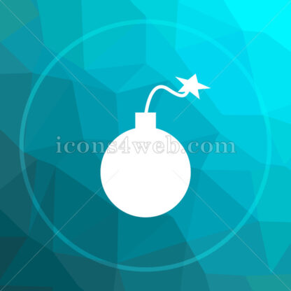 Bomb low poly button. - Website icons