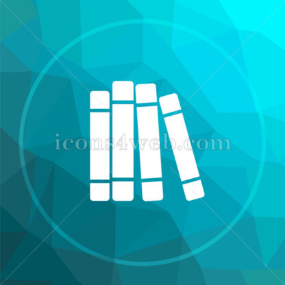 Books library low poly button. - Website icons