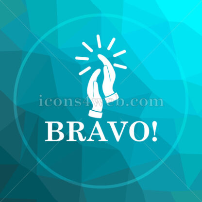 Bravo low poly button. - Website icons