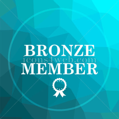 Bronze member low poly button. - Website icons