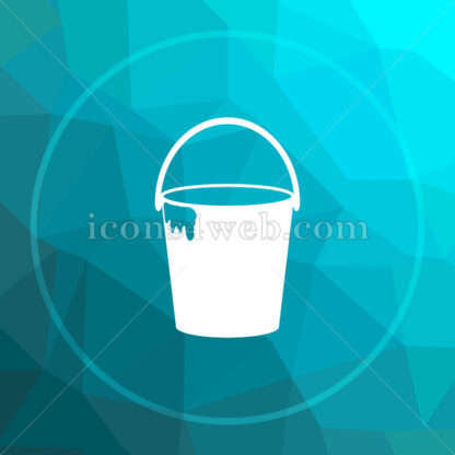 Bucket low poly button. - Website icons
