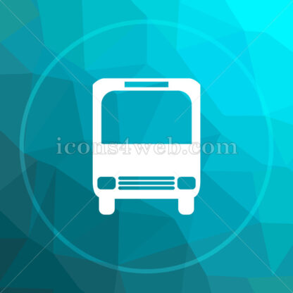 Bus low poly button. - Website icons