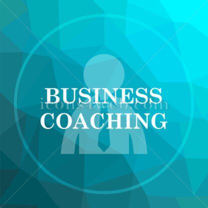 Business coaching low poly button. - Website icons