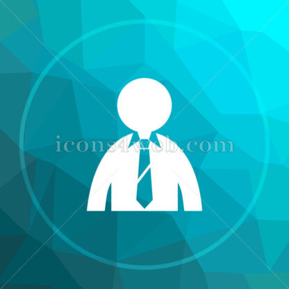 Business man low poly button. - Website icons