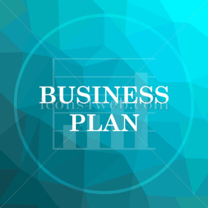 Business plan low poly button. - Website icons