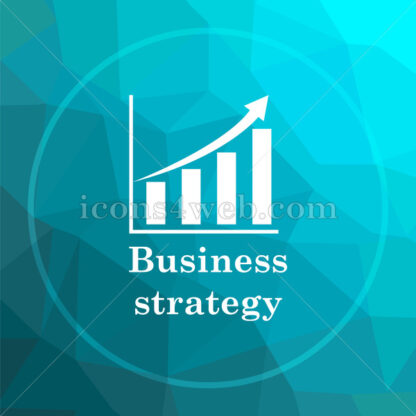 Business strategy low poly button. - Website icons