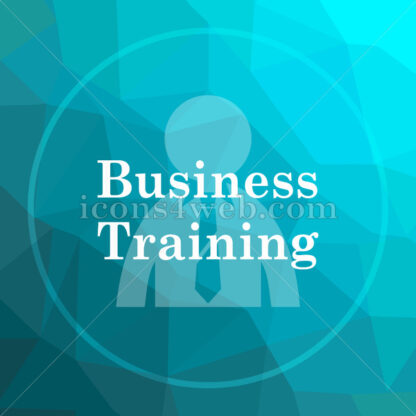 Business training low poly button. - Website icons