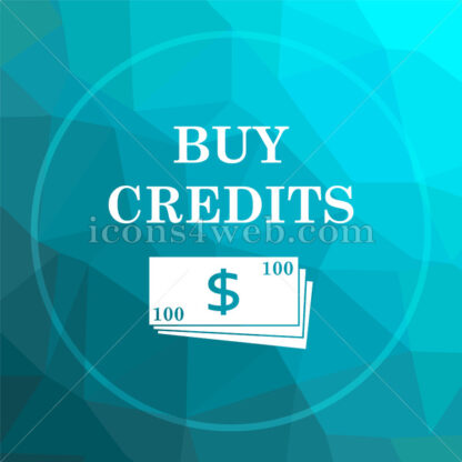 Buy credits low poly button. - Website icons