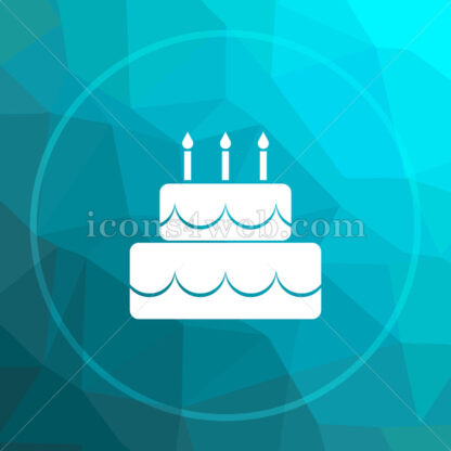 Cake low poly button. - Website icons