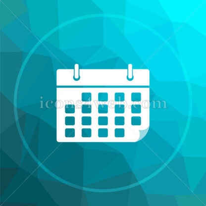 Calendar low poly button. - Website icons