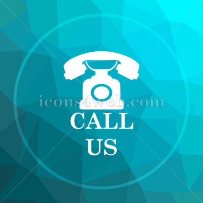 Call us low poly button. - Website icons
