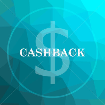 Cashback low poly button. - Website icons