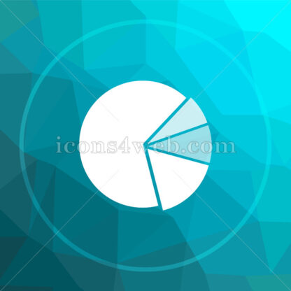 Chart pie low poly button. - Website icons