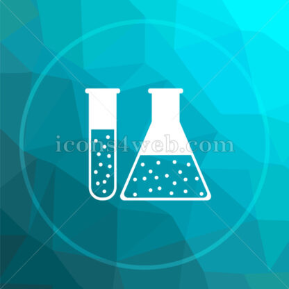 Chemistry set low poly button. - Website icons