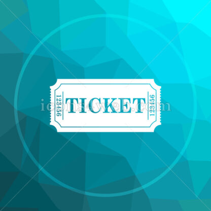 Cinema ticket low poly button. - Website icons