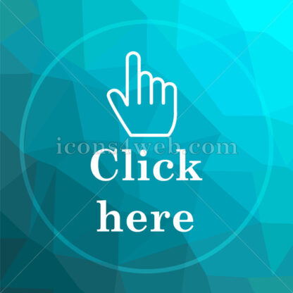 Click here low poly button. - Website icons