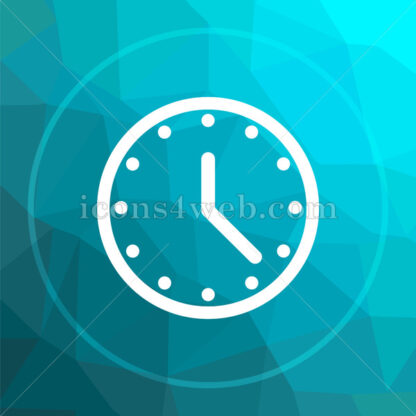 Clock low poly button. - Website icons