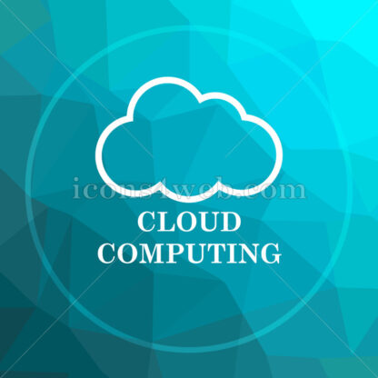 Cloud computing low poly button. - Website icons