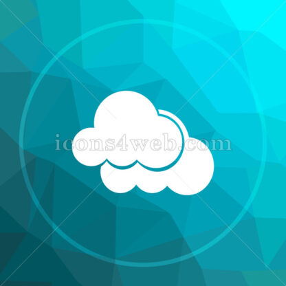 Clouds low poly button. - Website icons