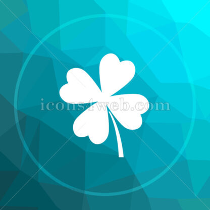 Clover low poly button. - Website icons