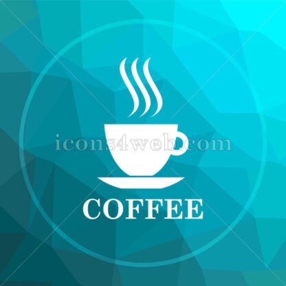 Coffee cup low poly button. - Website icons