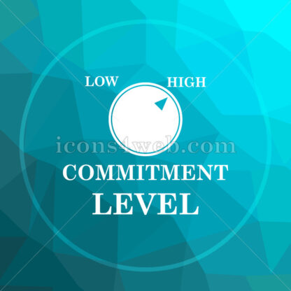Commitment low poly button. - Website icons